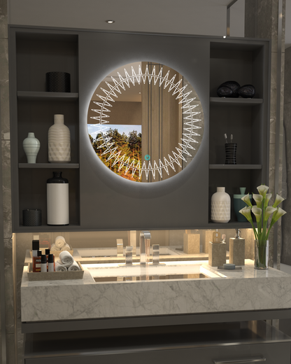 Sun Led Minimalist Concept Mirror