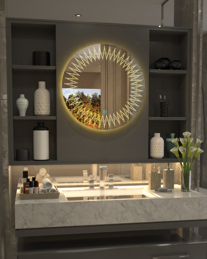 Sun Led Minimalist Concept Mirror