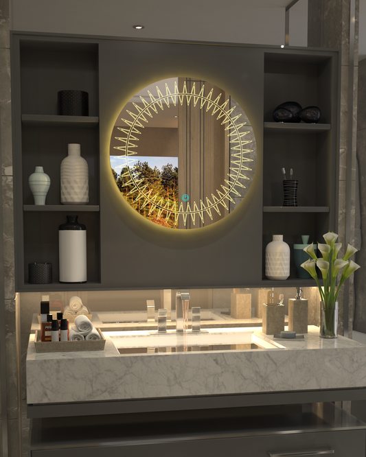 Sun Led Minimalist Concept Mirror