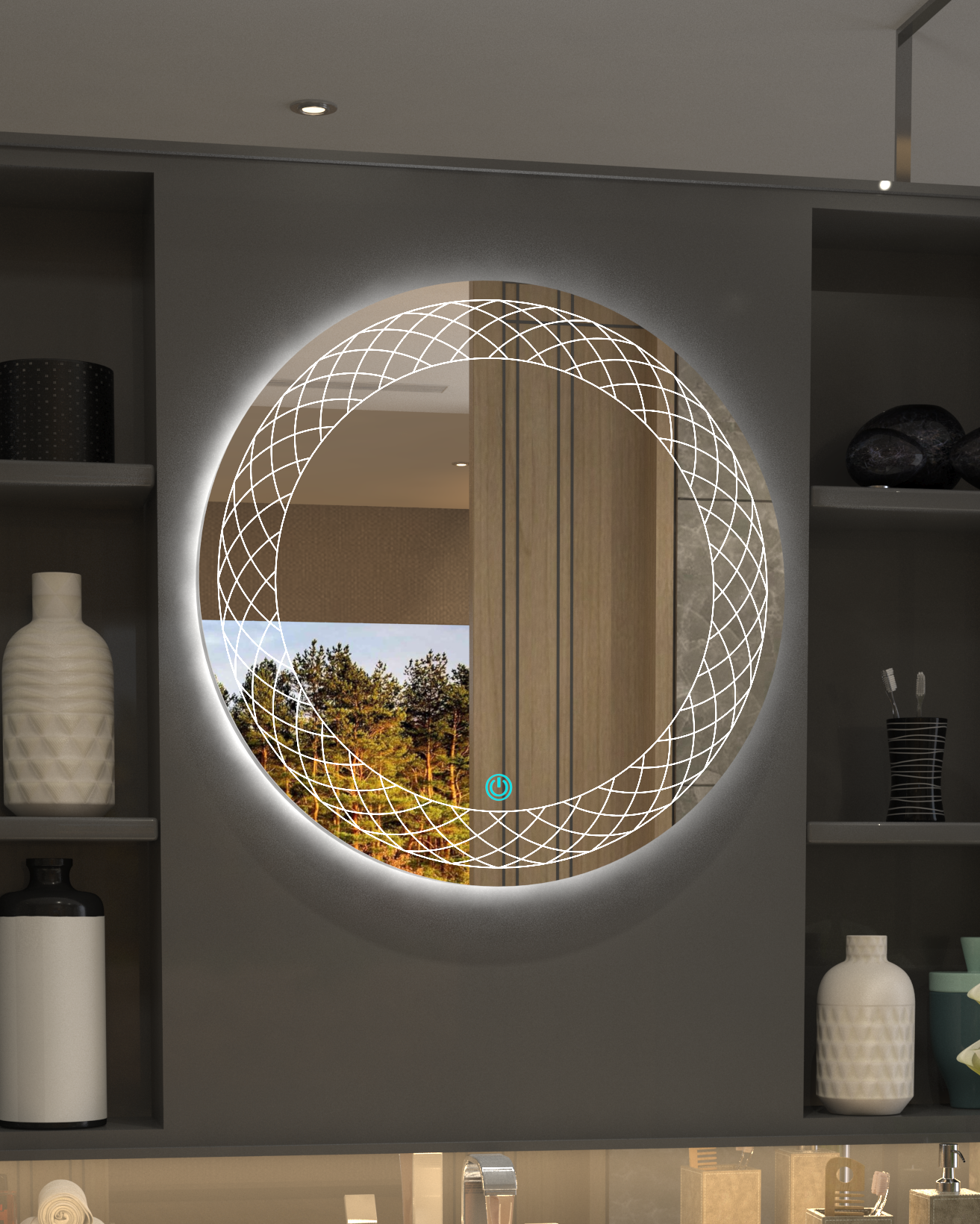 Baklava Designed Minimalist Concept Mirror