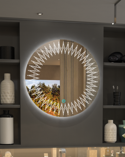 Sun Led Minimalist Concept Mirror