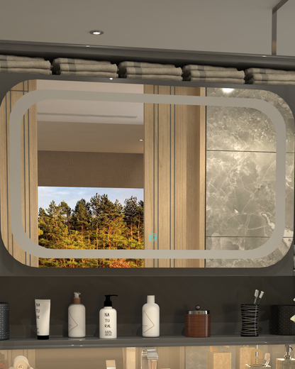 Modern Framed Minimalist Concept Mirror